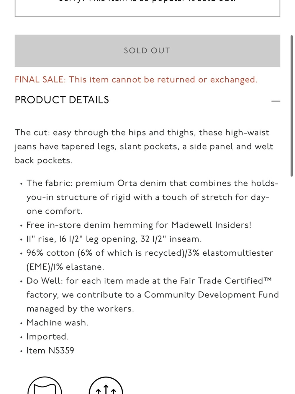 Madewell High-Rise Wide-Leg Tapered Jeans — Blue - Picture 7 of 7